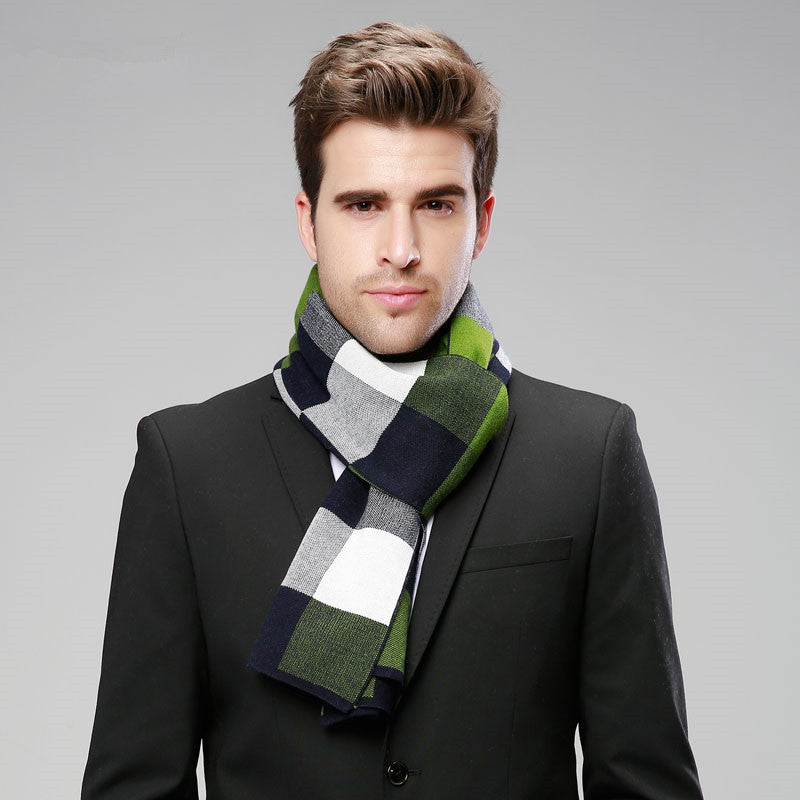 Classic And Fashionable British Checked Cashmere Scarf For Men&