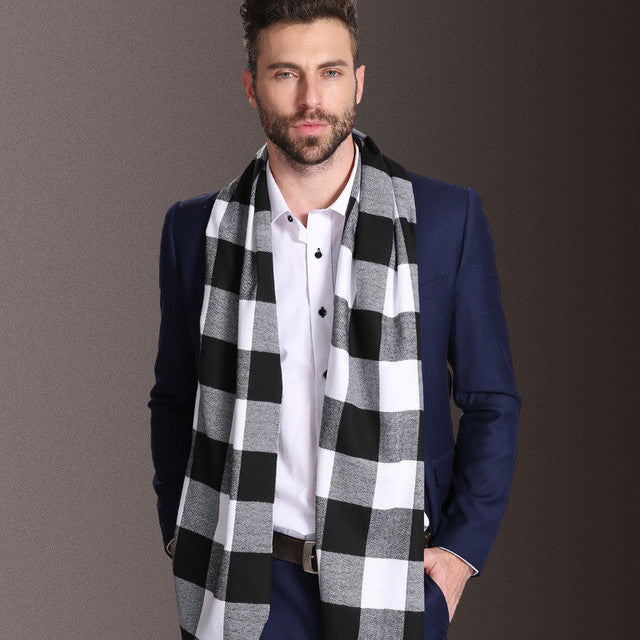 New Europe Fashion Shawl Scarves Men Winter Warm Tartan