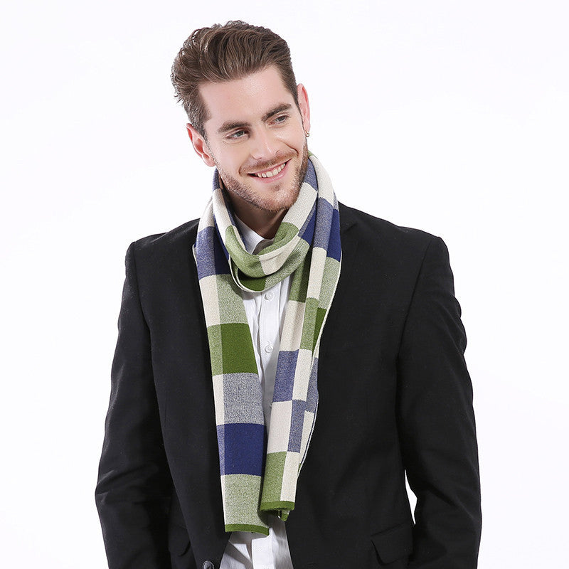 Classic And Fashionable British Checked Cashmere Scarf For Men&