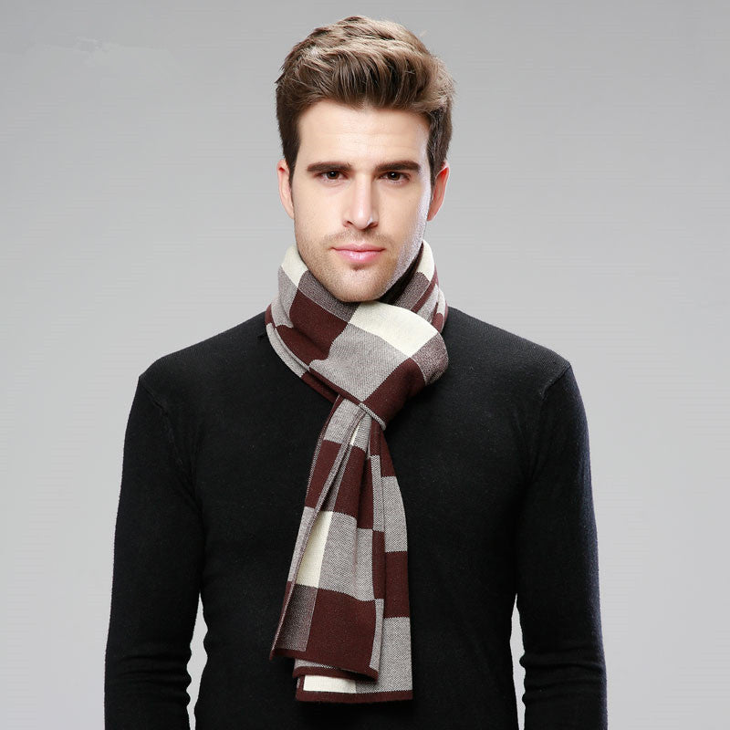 Classic And Fashionable British Checked Cashmere Scarf For Men&