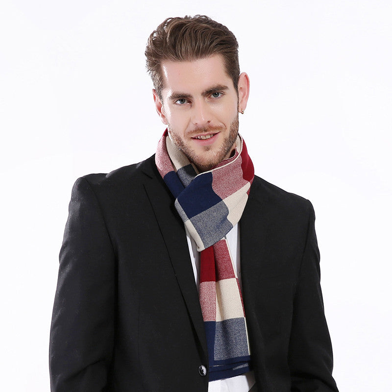 Classic And Fashionable British Checked Cashmere Scarf For Men&