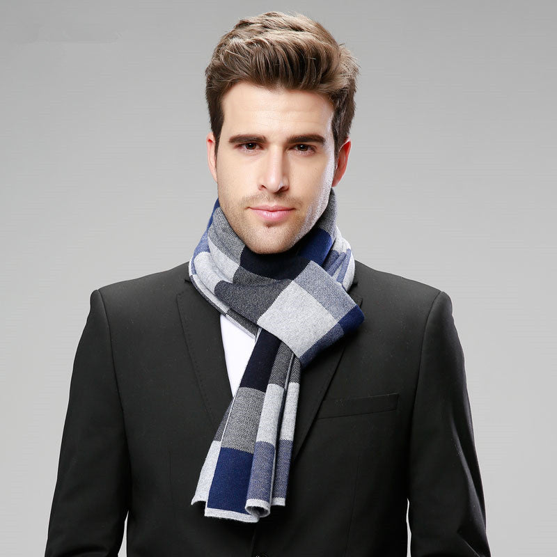 Classic And Fashionable British Checked Cashmere Scarf For Men&