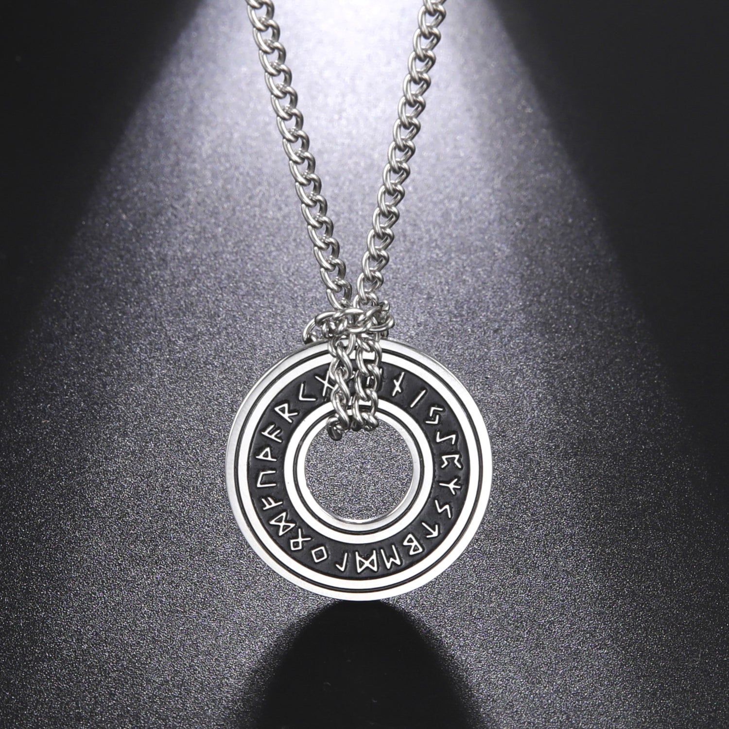 European And American Retro Style Luen Letter Circle Pendant Men&