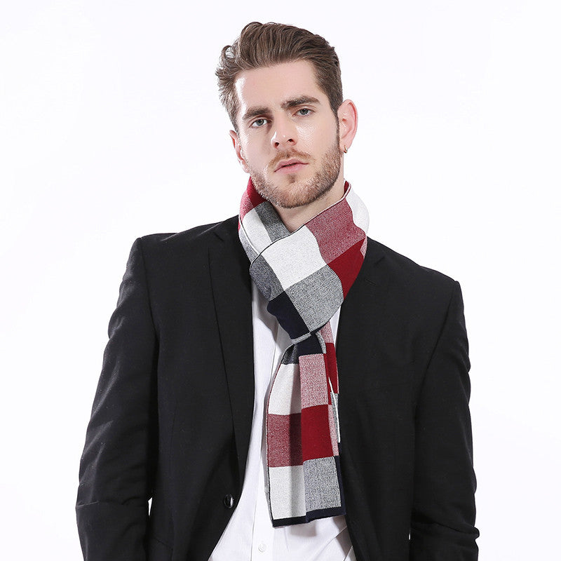 Classic And Fashionable British Checked Cashmere Scarf For Men&